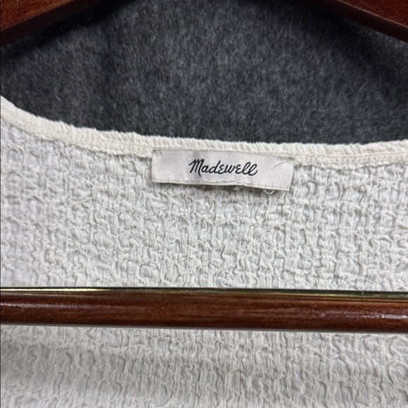 Madewell Cream Textured Blouse - Picture 2 of 6